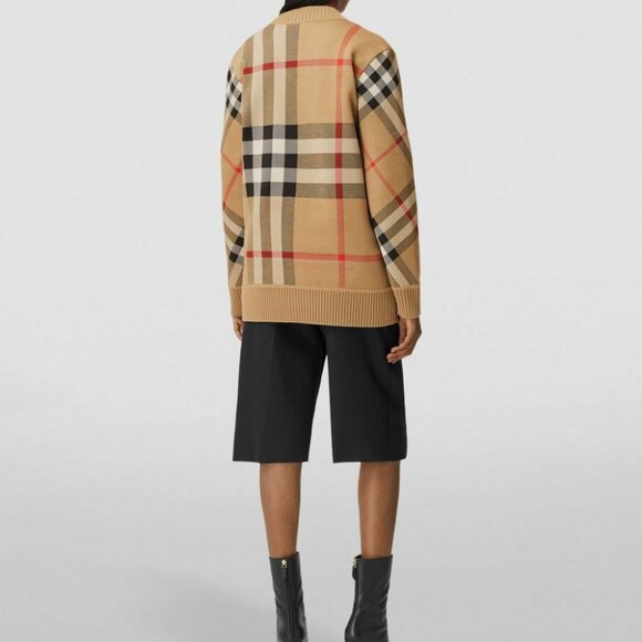 Burberry vintage check merino wool-blend cardigan - brown - Picture 2 of 11